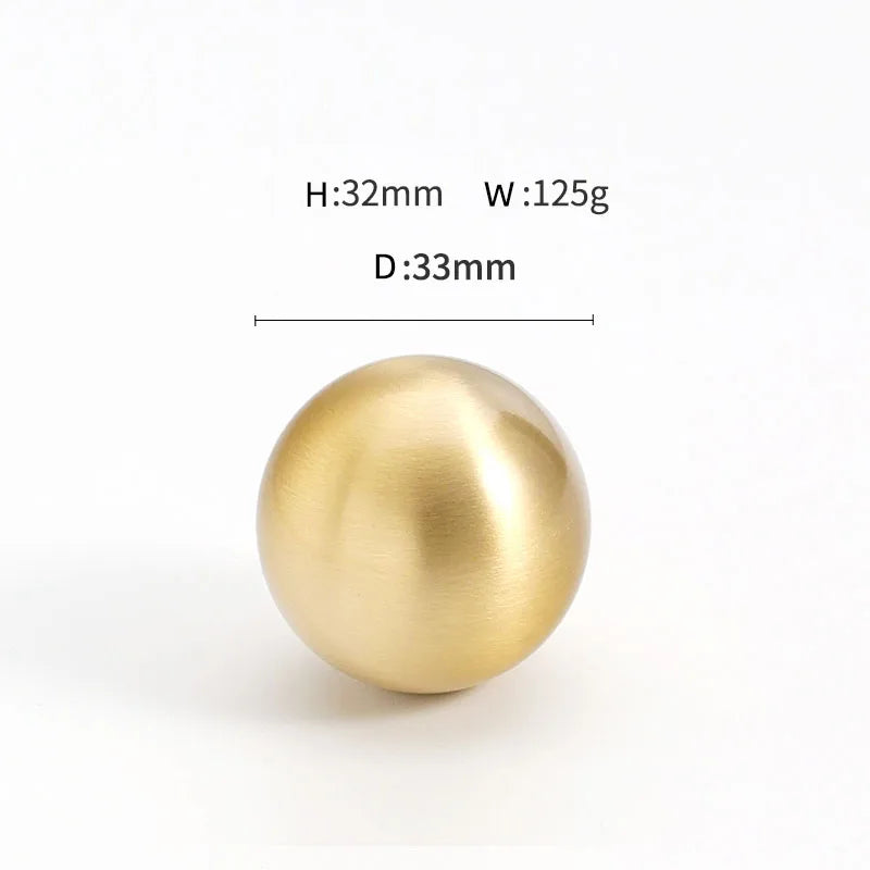 Brass Round Ball Furniture Handles Drawer Knobs Cabinet Gloden Wardrobe Door Pulls  Modern Minimalist Bathroom cabinet