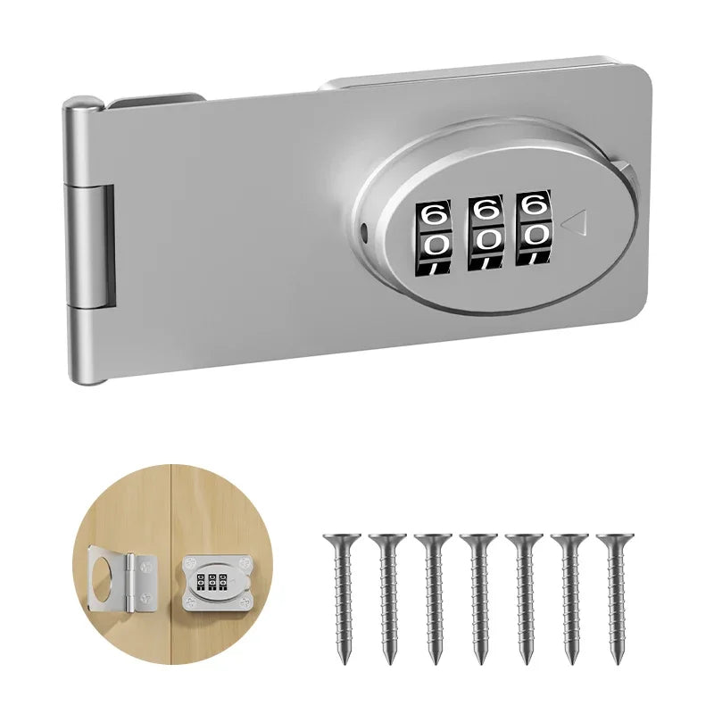 Drawer Lock, Password Locked Door, Secure Sliding Lock, Small Door, Cabinet, Filing Cabinet, Lock, Outdoor Garage, Garden