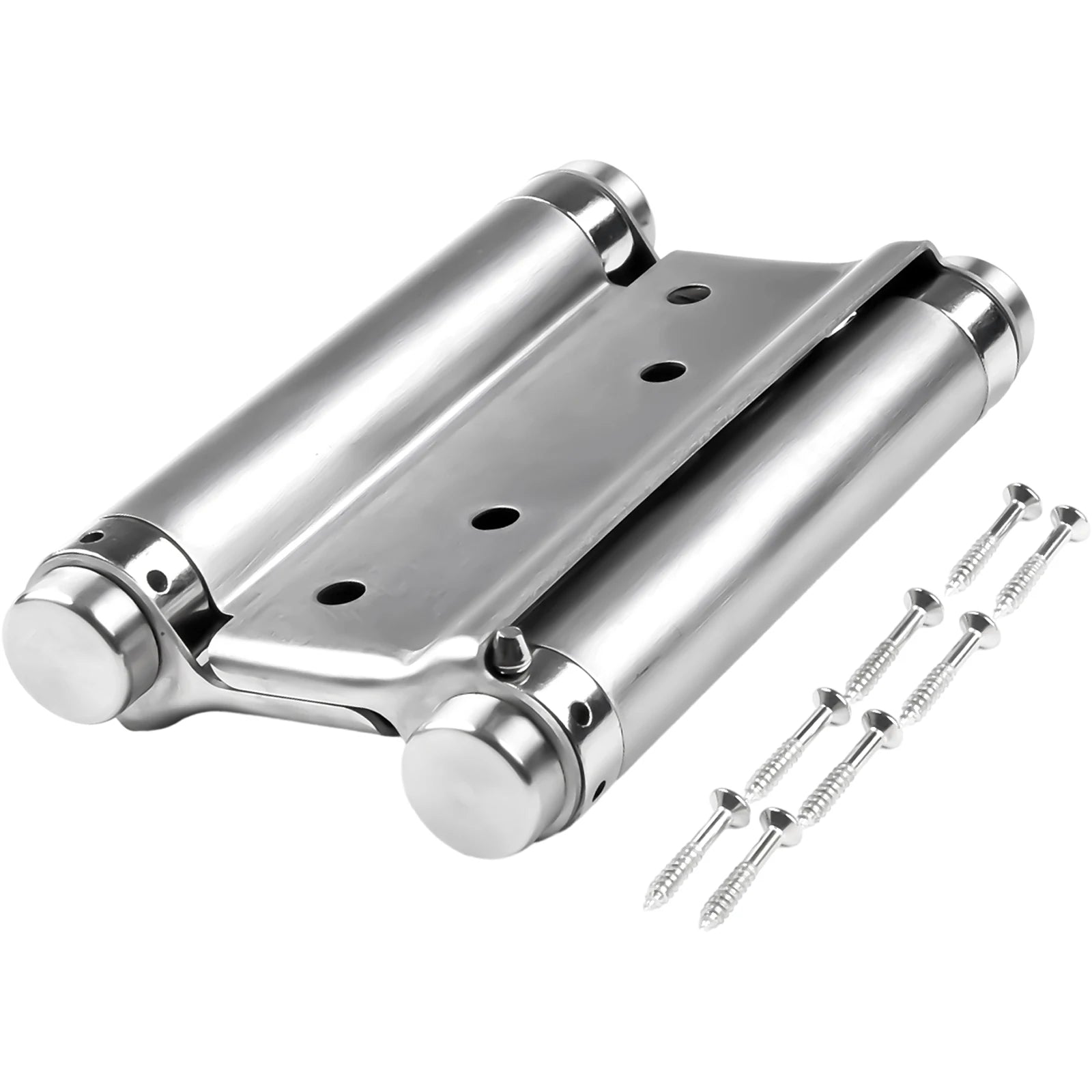 Double Spring Hinge Two-Way Free Door Hinge Stainless Steel  Automatic Door Closing Garage Door Hinges Fence Dedicated Hardware