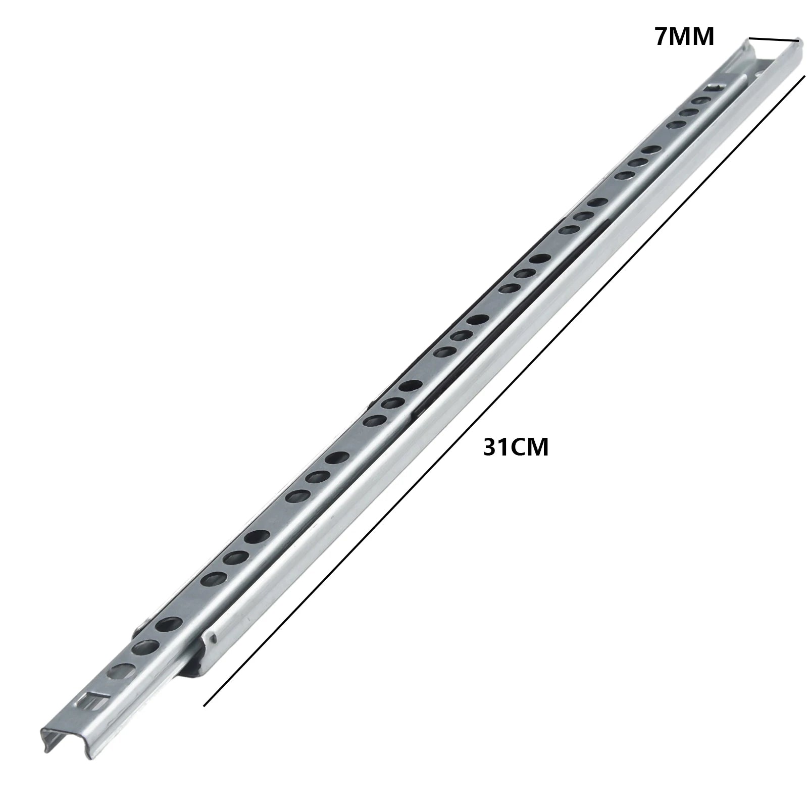 2Pcs Ball Bearing Drawer Slides 8-16inch Furniture Slide 17mm Metal Ball Bearing Slides Keyboard Cabinet Cupboard Drawer Runners