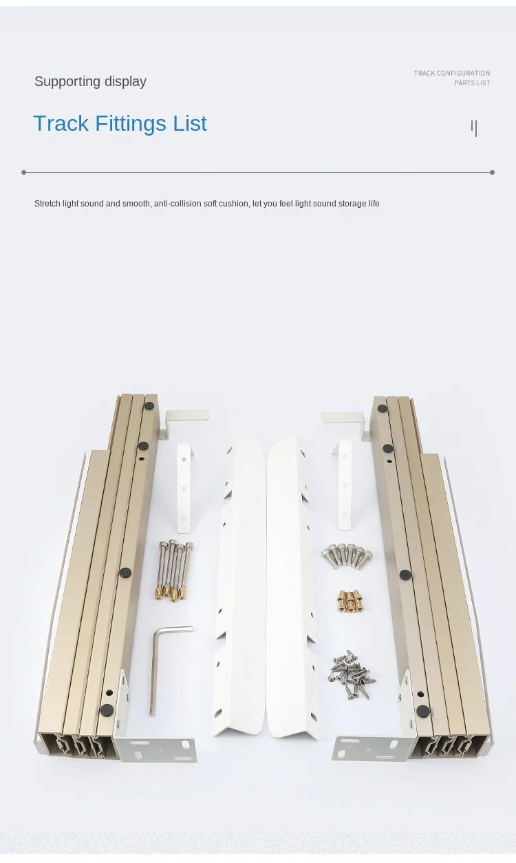 Telescopic Folding Guide Rail  Multifunctional Flat Push  Multi Section Pull-Out Cabinet  Dining Table  Drawer Slide Rail
