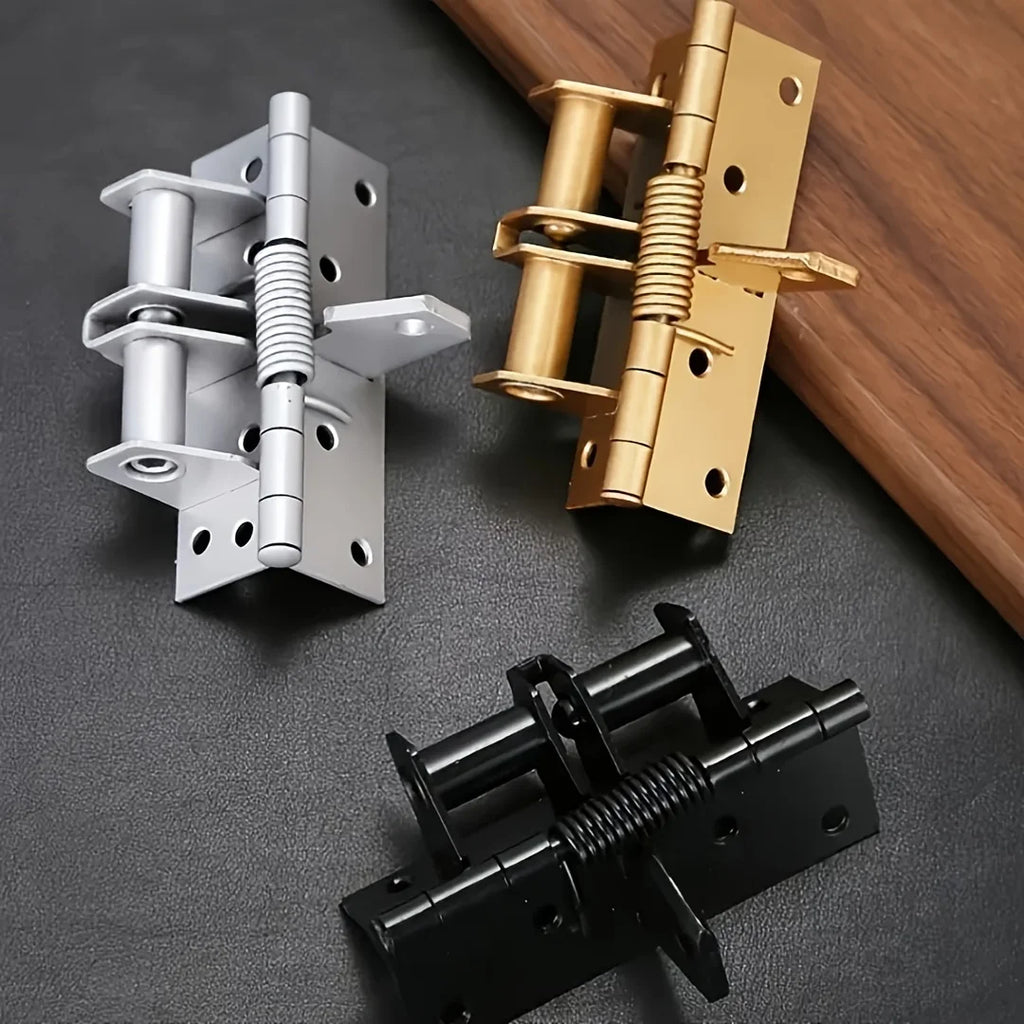 Self Closing Spring Door Hinge Mute 4 Inch Cabinet Door Hinge Invisible Automatic Door Closer Hinge Anti-Rust Household Hardware