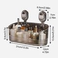 Bathroom Shelf Suction Cup Wall Mount Corner Storage Rack No Drill Shampoo Holder Cosmetic Organizer Shower Drain Basket