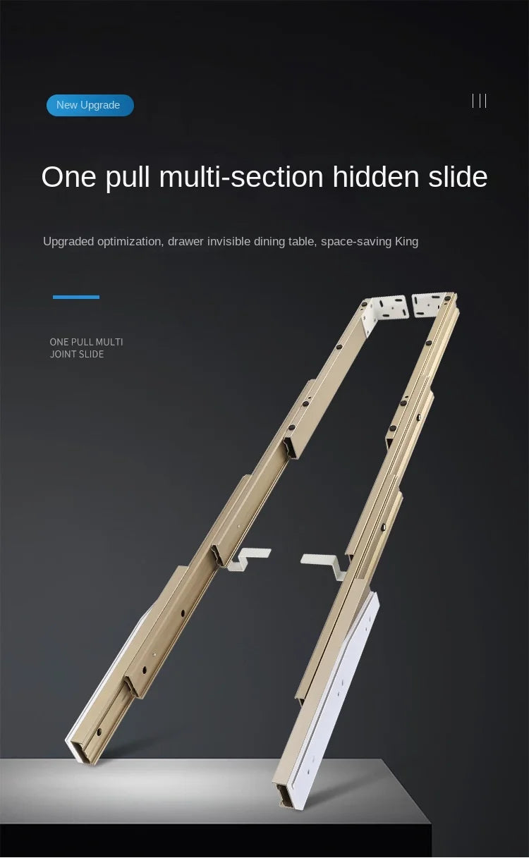 Telescopic Folding Guide Rail  Multifunctional Flat Push  Multi Section Pull-Out Cabinet  Dining Table  Drawer Slide Rail