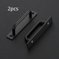 Barn Door Handles, Sliding Door Handle, Black Cabinet Handles, Door Pull Handle, Aluminum Alloy Door Pulls with Plate