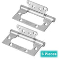 6 Pieces 4x 3 inch Non Mortise Door Hinges, Stainless Steel Door Hinges with Mounting Screws, Brushed Surface Door Hinge