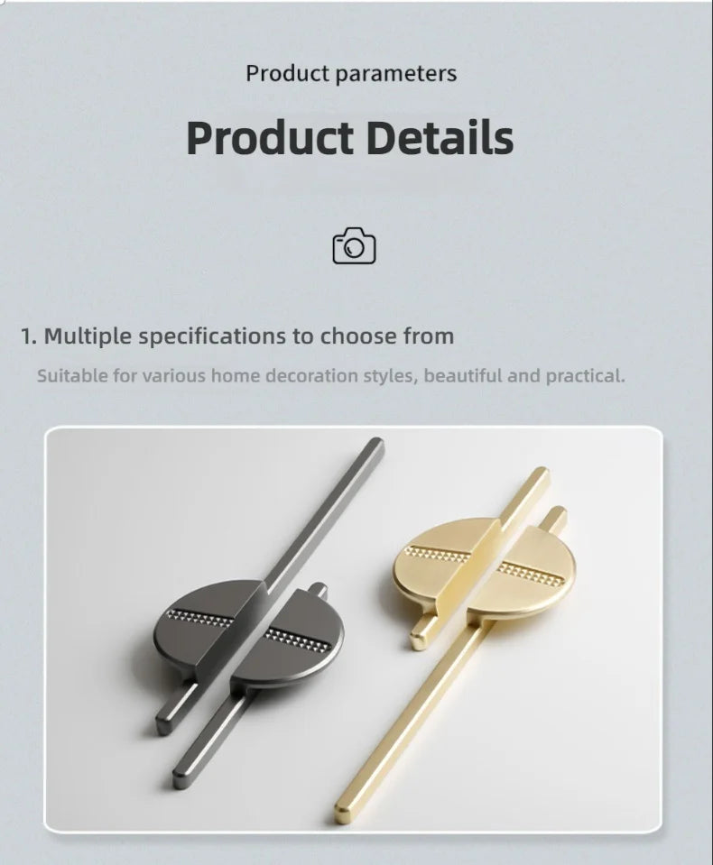Modern Minimalist Semi-Circular Cabinet Handles - Luxury European Creative Pair Pulls for Wardrobe, Drawers & Furniture Cabinets