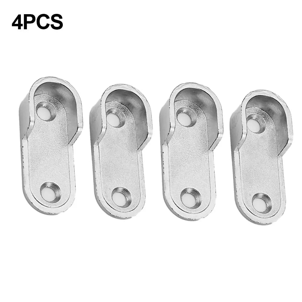 2/4/8pcs Wardrobe Clothes Tube Support Closet Rod Pole End Bracket Thickening Holder 47*19*2mm Closet Brackets
