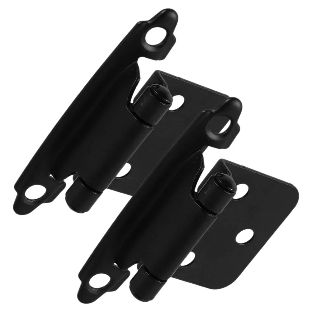 2Pcs Self-Closing Steel Cabinet Door Hinges Half Overlay Rv Cabinet Hardware Heavy Duty Hinges for Furniture Camper Trailer