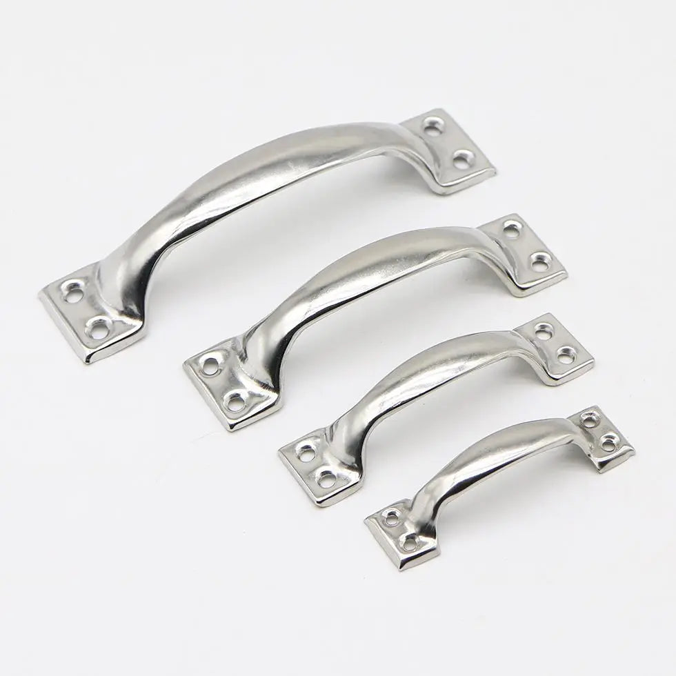 Stainless Steel Handle Arc Luggage Cabinet Drawer Wooden Door Old-fashioned Ordinary Simple