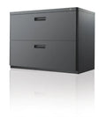 Modern 2 Tier 2 Drawer Steel Black Lateral File Cabinet With Handle With Fire And Moisture-proof For Home Office Furniture