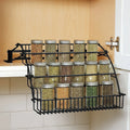 Pull-Out Spice Organizer, Metal Kitchen Cabinet Storage Rack, Space-Saving 3-Tier Shelf for Condiments & Jars