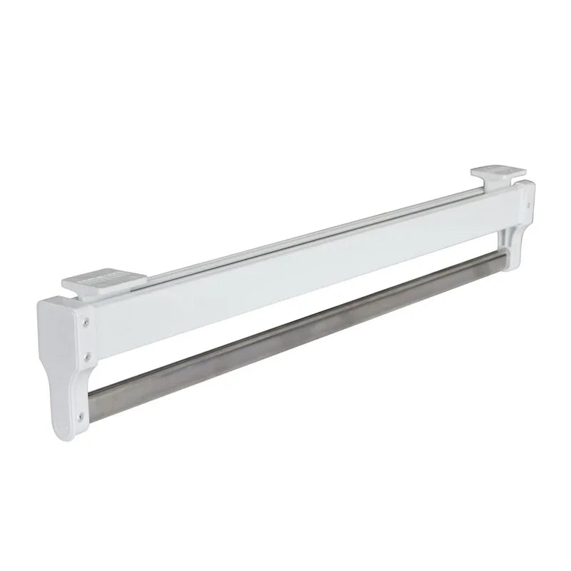 Pull-Out Closet Valet Rod Adjustable Wardrobe Clothing Rail Heavy Duty Top Mount Wardrobe Hanger Rack Bar Ball Bearing Slide