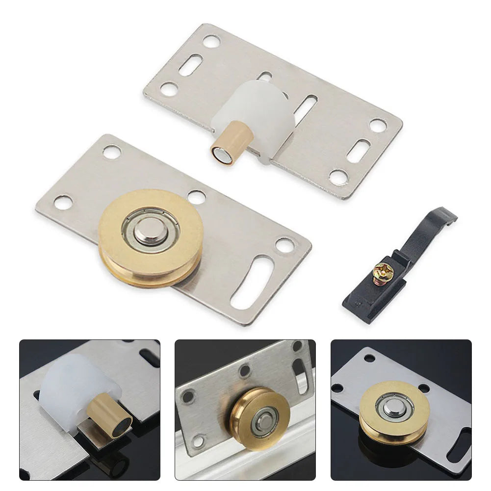 Wardrobe Sliding Door Pulley Wheel Runner Closet Wardrobe Moving Door Bottom Pulley Lower Wheel Roller Furniture Hardware