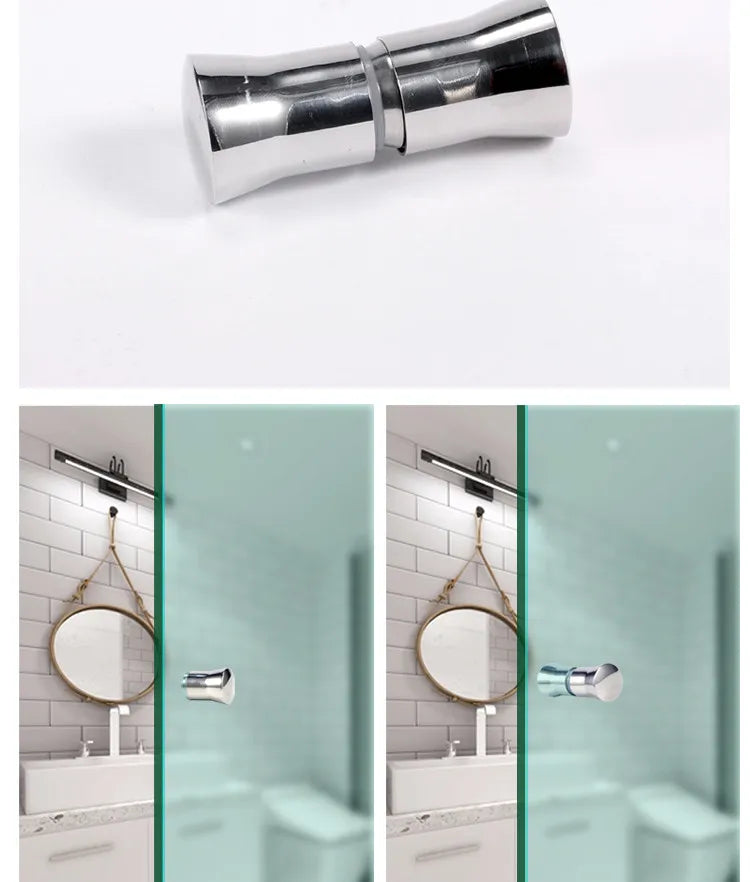 Bathroom Glass Door Handle Wooden Door Round Single-hole Small Handles Cabinet Drawer Knobs household Hardware Accessories