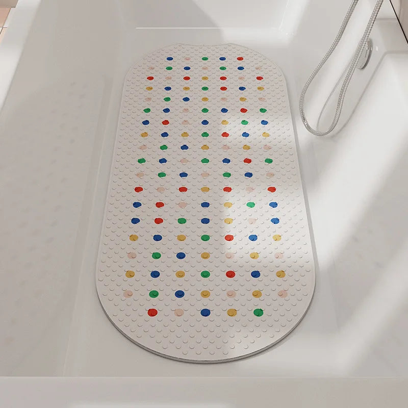 Bathroom Floor Mat Non-slip Mat Shower Room Anti-drop Foot Mat Household Massage Suction Cup Mat Bathroom Carpet