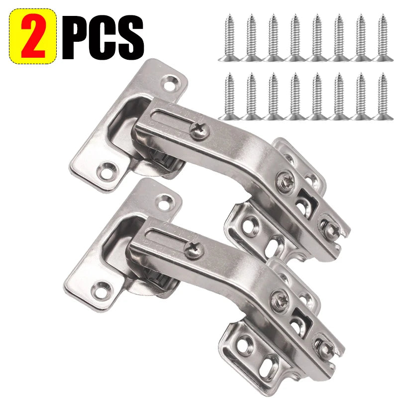 3/1PCS Soft Close Cabinet Hinges 135° Stainless Steel Cupboard Door Concealed Hinges For Corner Replacement Hardware Supplies