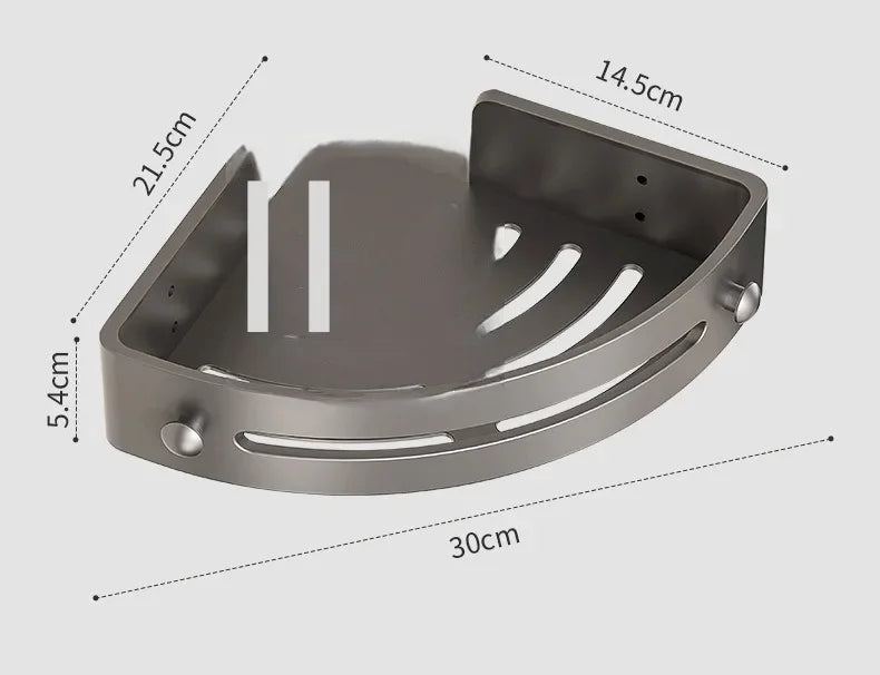 2PCS Bathroom Shelf Plastic Shampoo Rack Shower Rack No Drill Shelf Kitchen Storage Rack Bathroom Accessories