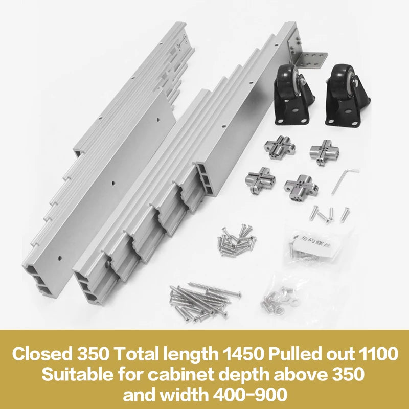 Hidden Drawer-type Dining Table Slide Rails Can Be Pulled Flat And Pushed To Link Lifting Table Rail Hardware