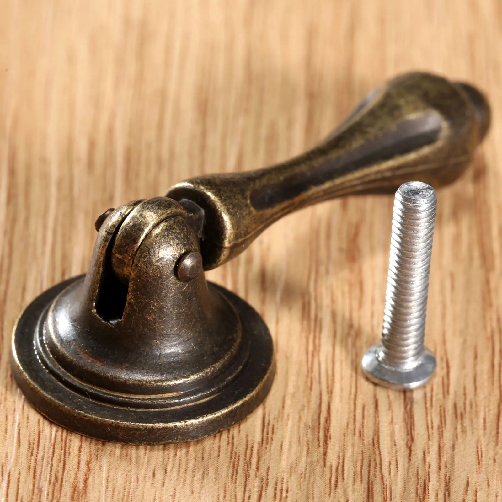 1set Iron Handle Pull Knob Antique Bronze Brass 62x24mm Door Cabinet Metal Knobs Dresser Cupboard Wardrobe Furniture Hardware