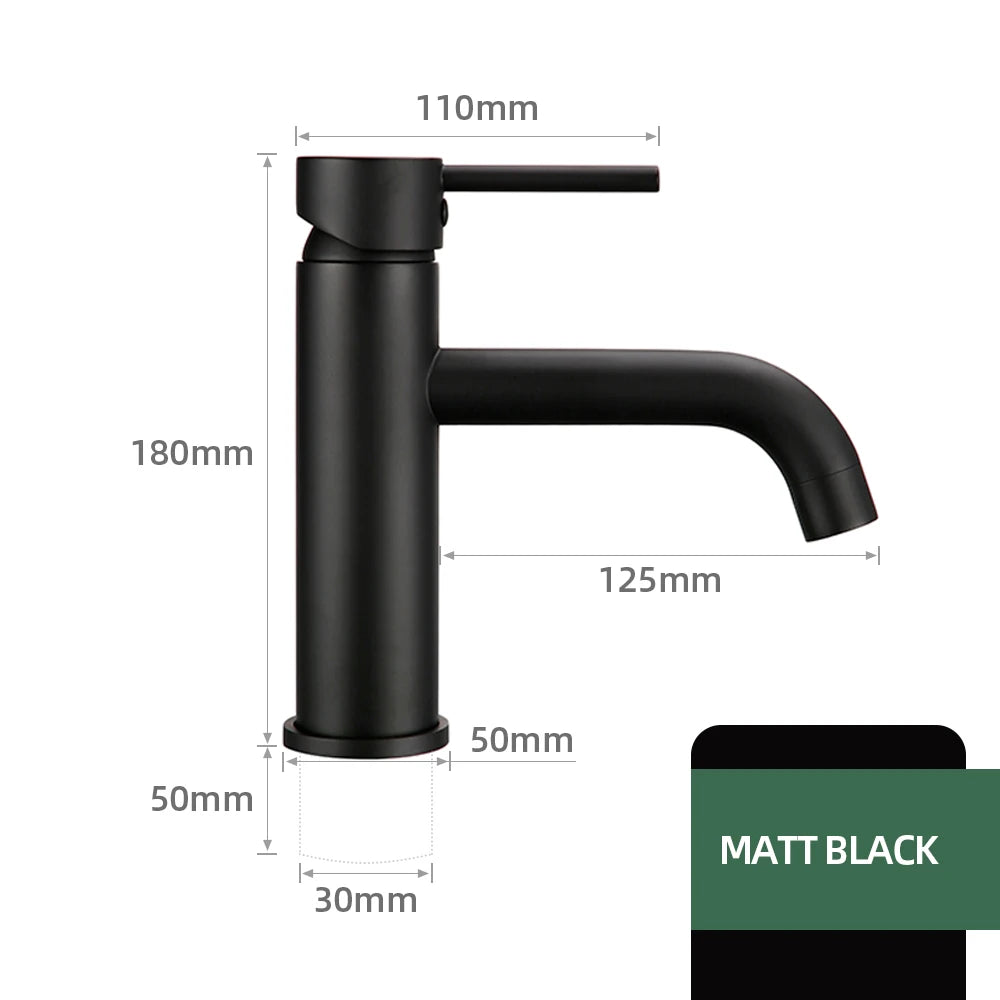 Brushed Gold Basin Faucet Solid Brass Hot And Cold Water Basin Mixer Sink Tap Deck Mounted Bathroom Taps
