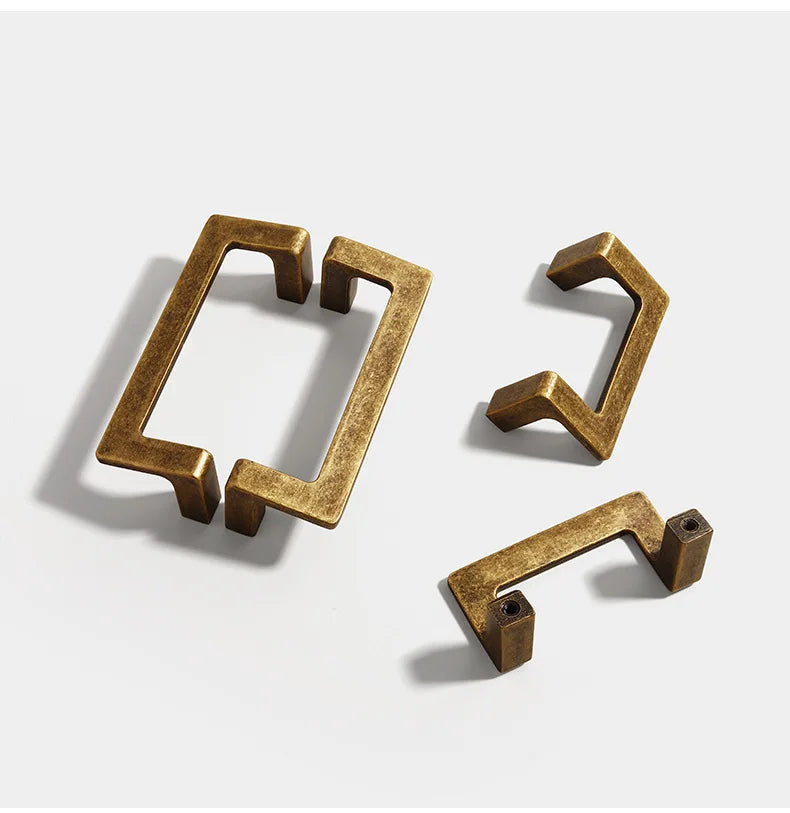 Modern minimalist cabinet doors, square pair handles, Nordic wine cabinets, shoe cabinets, wardrobe doors, antique handles, draw