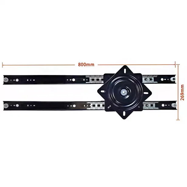 Rotating Telescopic Island Slide Rail | Heavy-Duty Hardware for Pull-Out Dining Table & Bar Counter