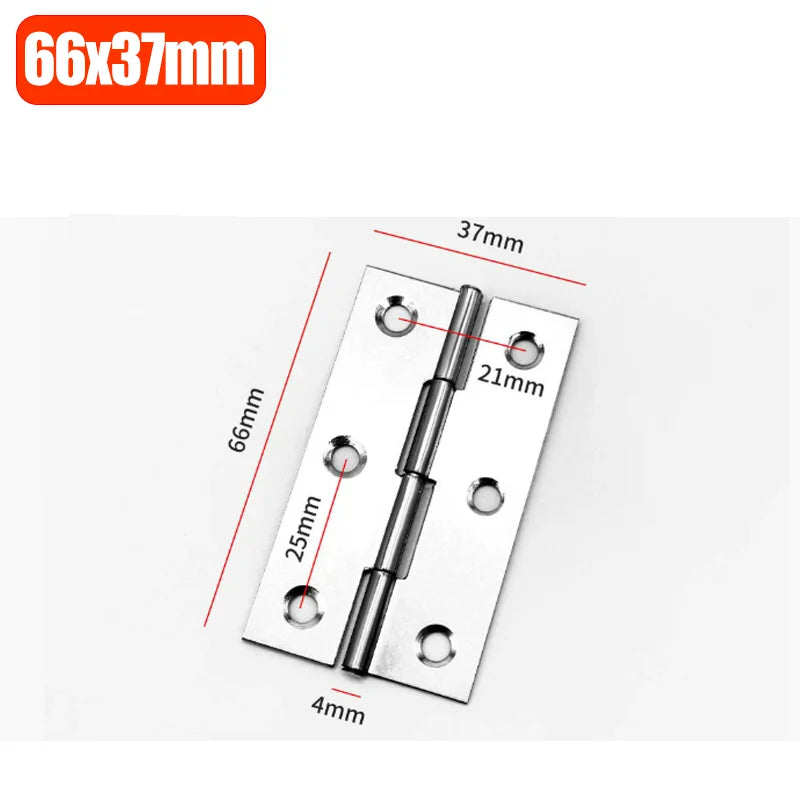 Stainless Steel Furniture Cabinet Door Hinges Window Wooden Box Folding Butt Hinges Drawer Fitting Closet Hinge Hardware Tools