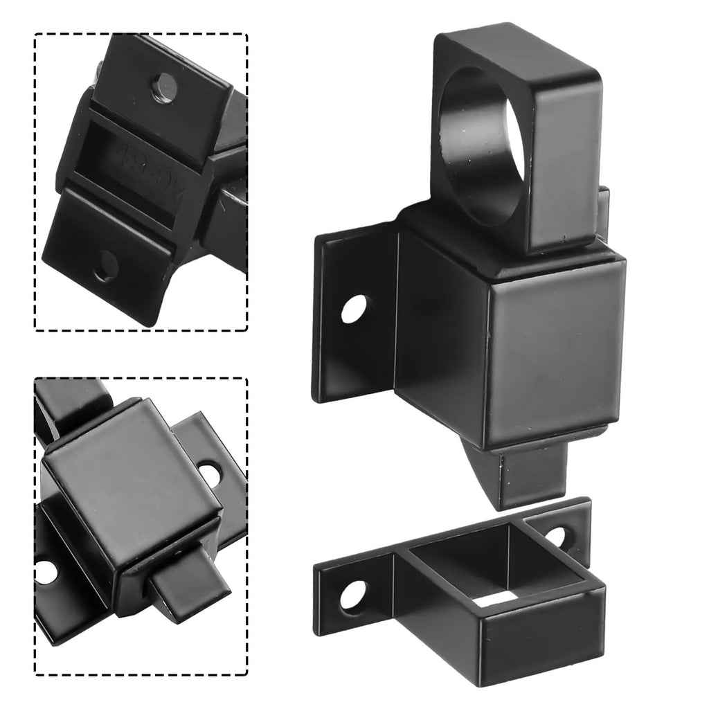 Door Latch Aluminum Alloy Security Automatic SASH Door Spring Bounce Lock Square Self-closing Bolt Spring Thumb Lock