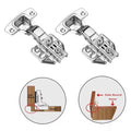 2-8 Pcs Stainless Steel Cabinet Door Hinges Hydraulic Damper Buffer Soft Close Quiet Wardrobe Door Concealed Hinges with Screws