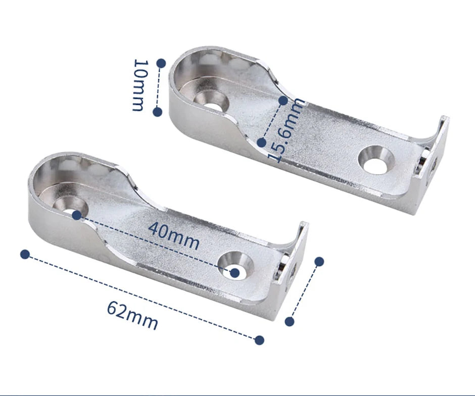 2/4/PCS Wardrobe Clothes Tube Support Closet Rod Pole End Bracket Thickening Holder Cupboard Hardware Furniture Accessories