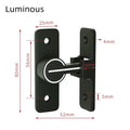Interior Door Bolt Luminous Bolt old-fashioned Surface-mounted Room Roor Latch 90 Degree Heavy-duty Lock