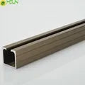 Sliding door slide rail aluminum alloy No slotting required thicken Dual track system Cam guide rail Pass through door slot