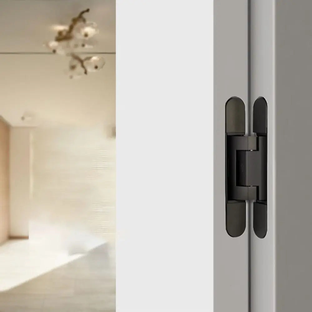 Silent Close Hydraulic Adjustable Hinge Invisible Mounting Folding Automatic Door Closing Device Furniture Fittings