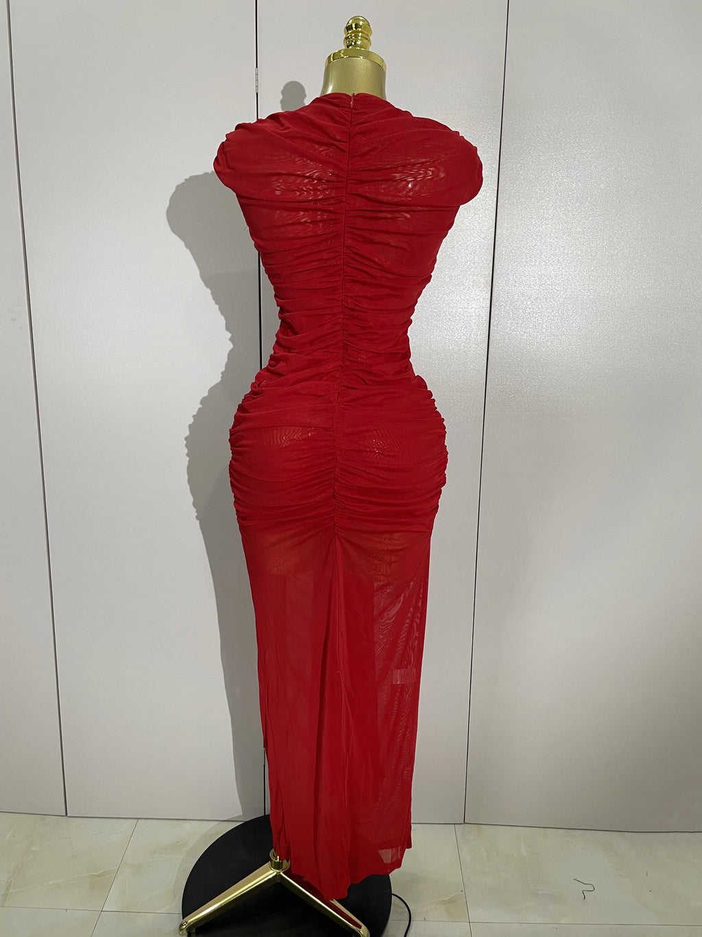 Women Sexy Sleeveless O-Neck Hollow Out Mesh Bodycon Long Dress Fashion Show Celebrate Celebrity Evening Birthday Party Dress
