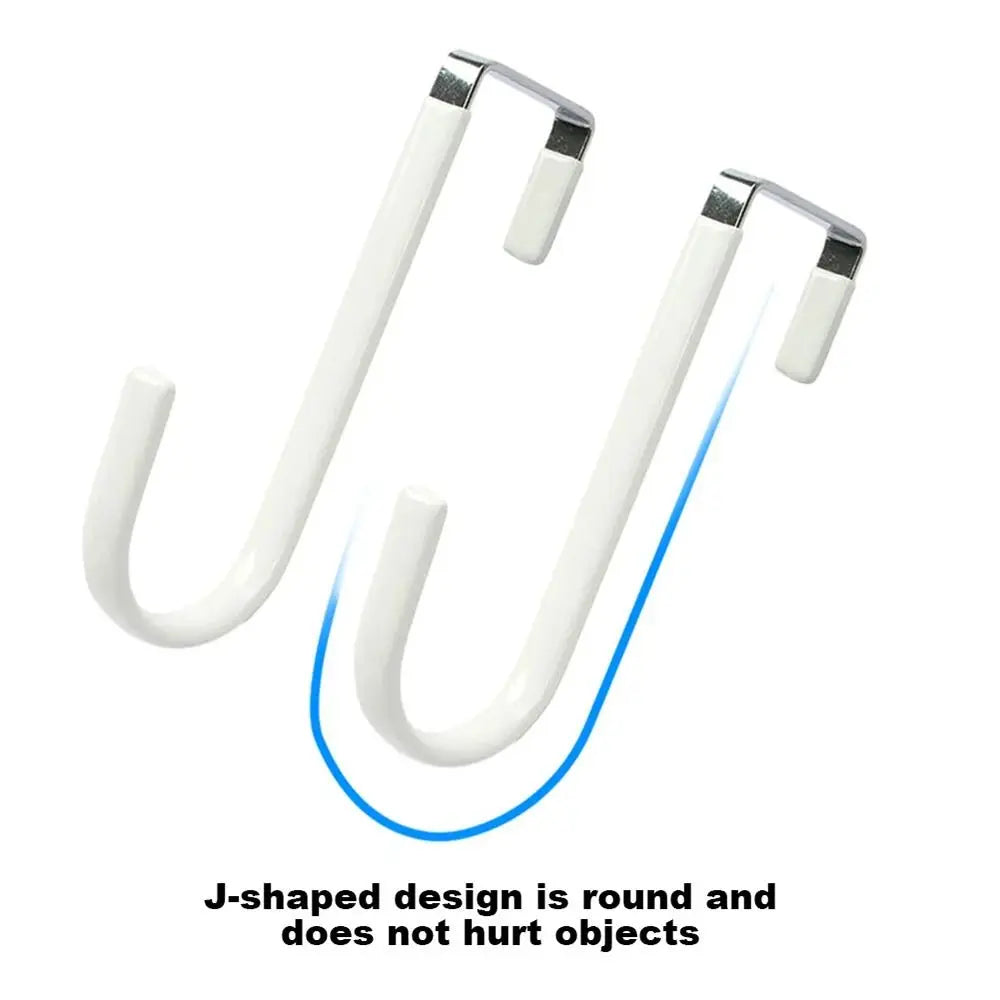 Towel Coats Hangers Nonstick Non-punching Over The Door Hooks Rubber Prevent Scratches Hanging Organizer Clothes Storage Holder