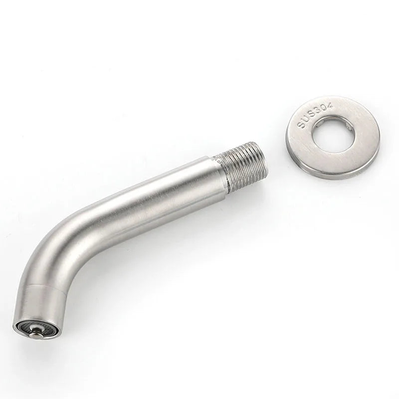 Bathroom Faucet Wall Mounted Sink Faucets Stainless Steel Cold Water Tap Touch Press Bathroom Basin Faucets Toilet Saving Tap