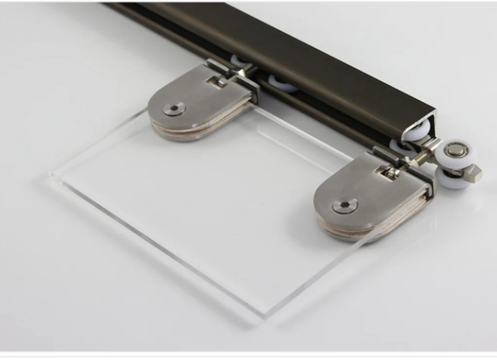 sliding door track hanging rail glass door guide mute push and pull door hanger rail Solid wood doors bathroom fold hanging door