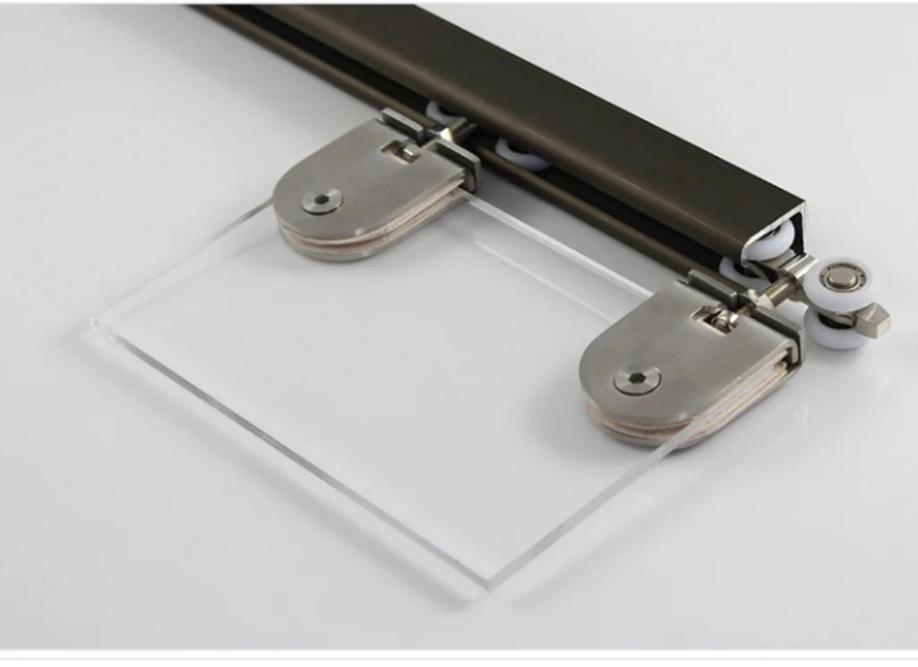 sliding door track hanging rail glass door guide mute push and pull door hanger rail Solid wood doors bathroom fold hanging door