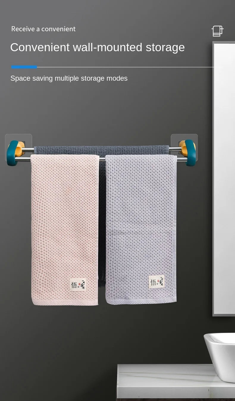 Wall-Mounted Bathroom Hook, Toilet Perforated Towel Storage Rack, Bathroom Towel Storage Rack, Kitchen Wipes Hanging Gadgets