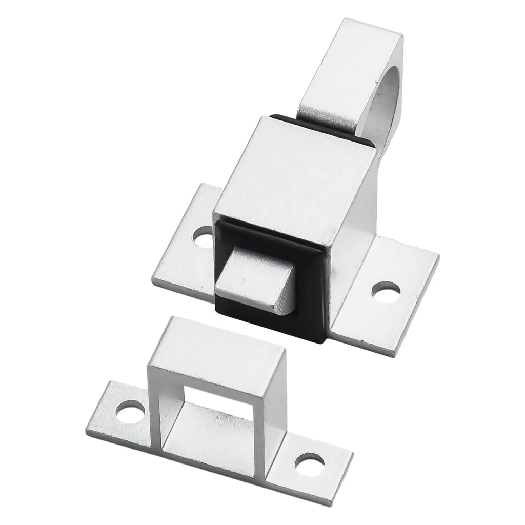 Door Latch Aluminum Alloy Security Automatic SASH Door Spring Bounce Lock Square Self-closing Bolt Spring Thumb Lock
