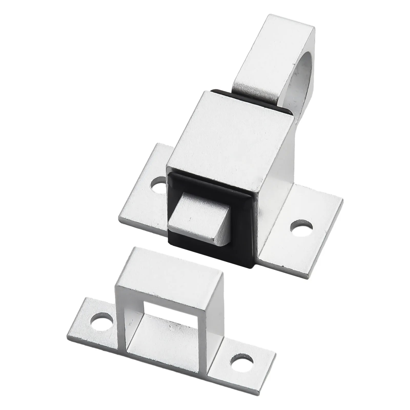 Door Latch Aluminum Alloy Security Automatic SASH Door Spring Bounce Lock Square Self-closing Bolt Spring Thumb Lock