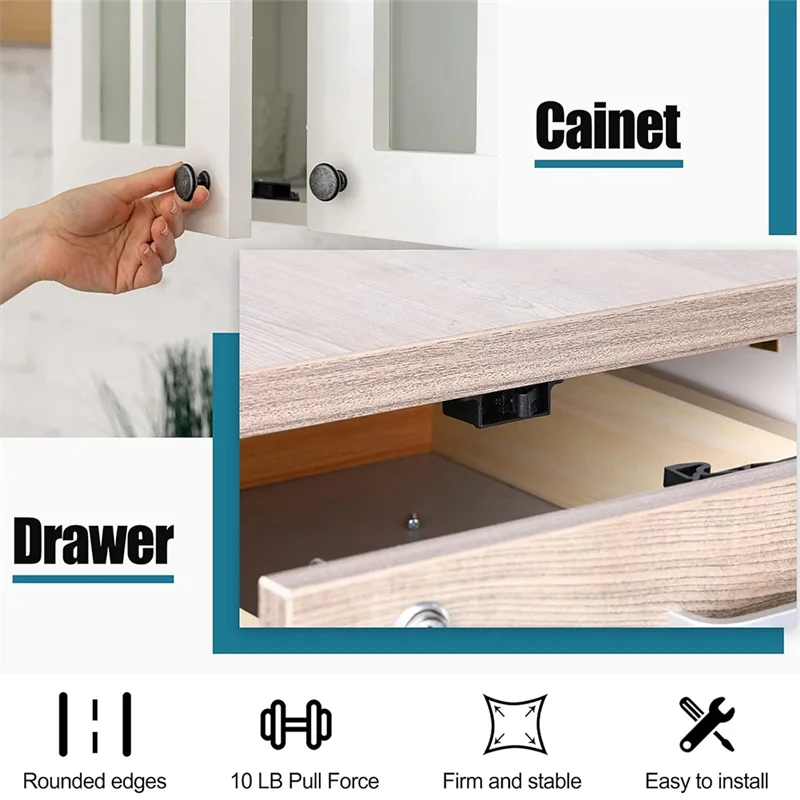 FAST-RV Drawer Latch Cabinet Door Latches And Catches Rv Drawer Locks With Mounting Screws For Rvs, Campers, Set Of 8