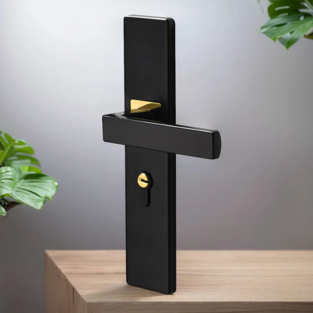 Mute Door Lock Split Handle Metal Door Security Lock with Keys Security Entrance Mechanical Door Lock for Bedroom Bathroom