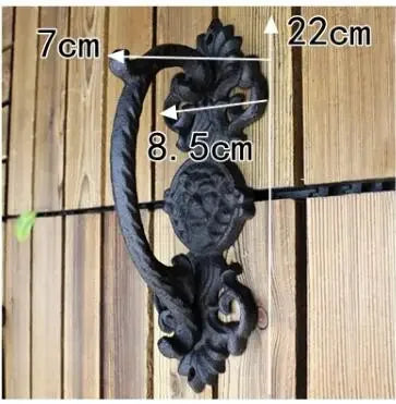 Retro Nostalgic Old Fashioned Cast Iron Handle Wardrobe Simple Door Handle Large Wooden Door Pull Rod Handle 30.5x5.2cm