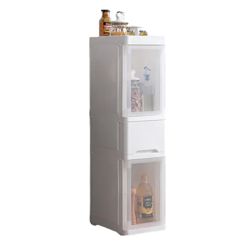 Multi-Tier Spice Holder with Pull-Out Drawer Convenient Mobile Kitchen Organizer Utility Rack for Easy Access