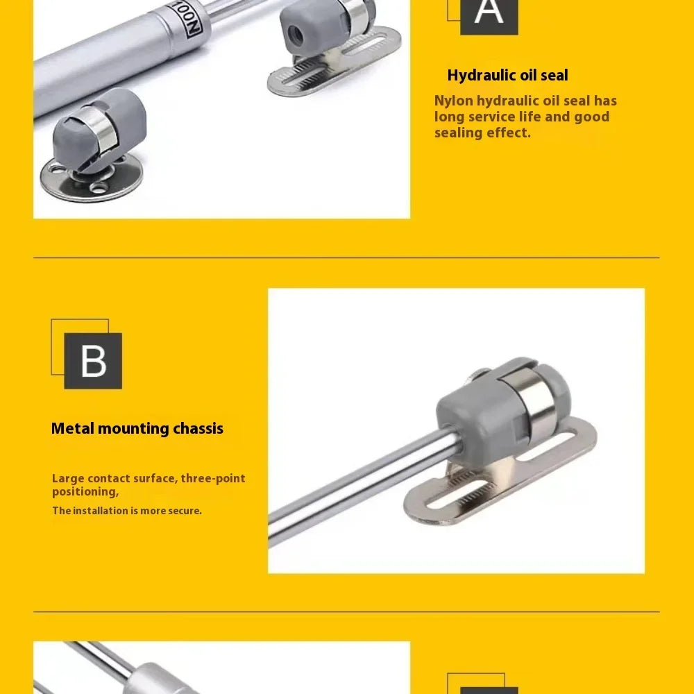 Cabinet Cupboard Hinges Lifter Up Stay Soft Close Hydraulic Gas Spring Support Fittings for Furniture Pistons for Kitchen Doors