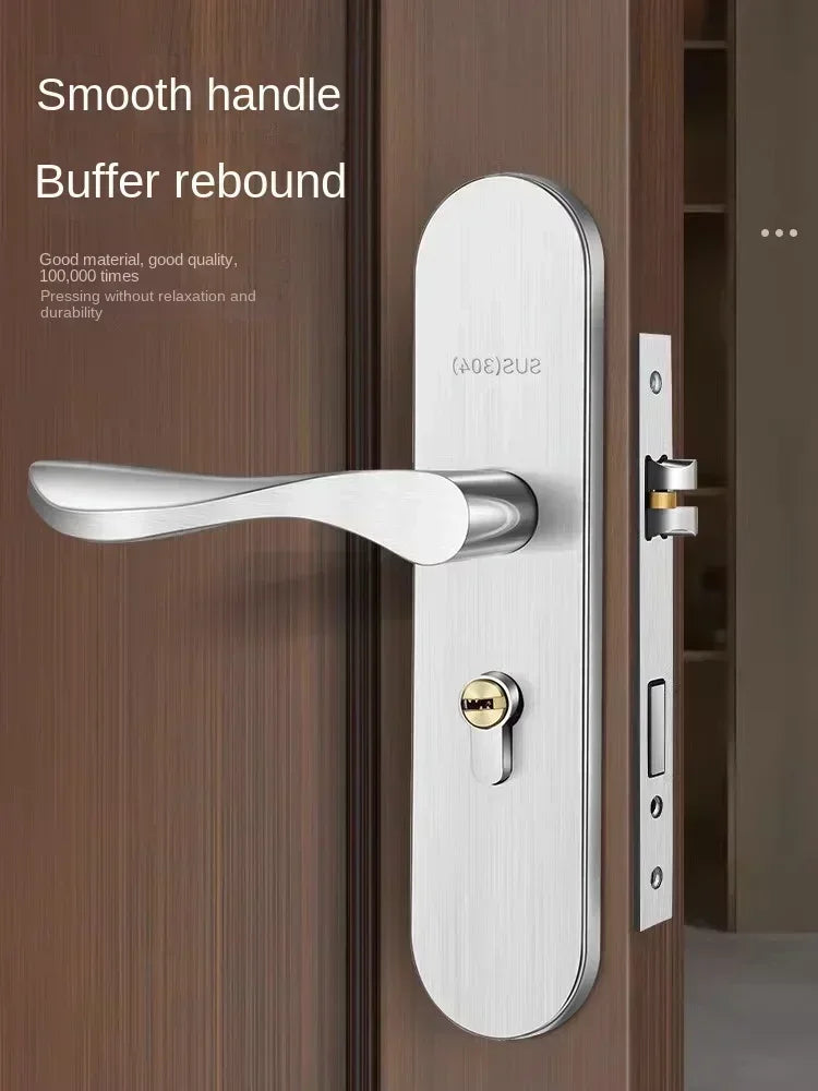 Apartment Room Wood Door Lock Set  House Anti-theft House Interior Door Bedroom Furniture Security Lock For Home Doors With Key