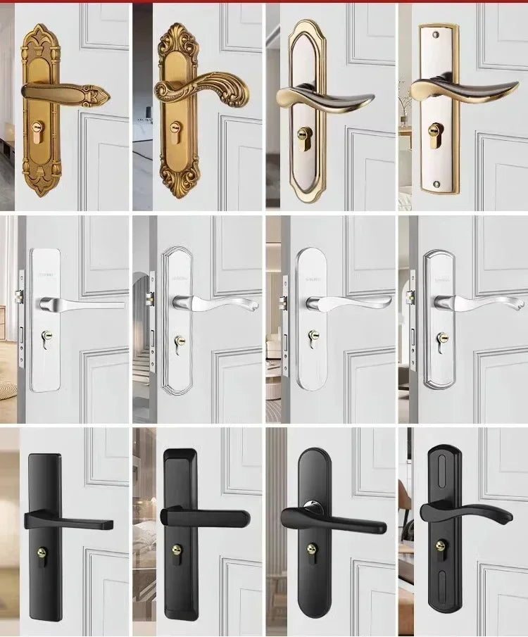 Apartment Room Wood Door Lock Set  House Anti-theft House Interior Door Bedroom Furniture Security Lock For Home Doors With Key