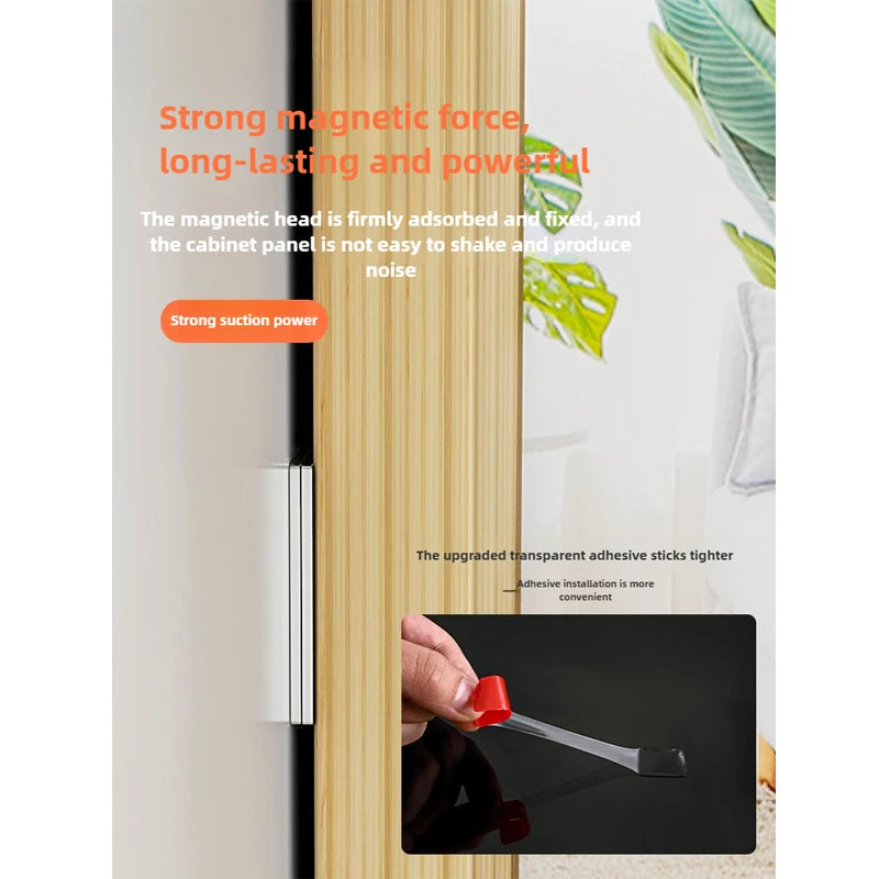 The Magnetic Sliding Door Wardrobe System Adopts A Self-aligning Magnetic Strip Mechanism, Featuring High Magnetic Adhesion